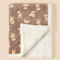 Manta Bebé De Flanela Gruesa Doble Capa Para Otoño Invierno Manta De Piel De Oveja Dobladable Para Cuna Y Carrito De Bebé - details 4