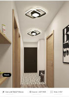 Luz De Techo LED Moderna Para Sala De Estar Pasillo Corredor Balcón Foyer Decoración Interior Del Hogar Sensor De Movimiento Incluido - details 1