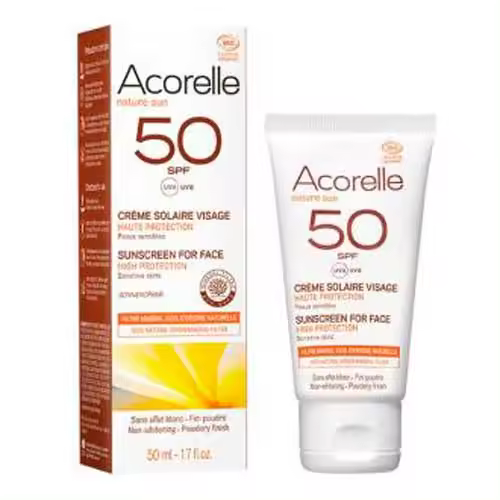 Crema Solar Facial Acorelle SPF50 50Ml - Protección Solar para Piel Clara y Sensible - 1