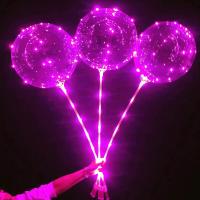 10 Pack Globos LED De 20 Pulgadas Luminosos Con Cuerda Para Fiesta De Cumpleaños Bobo Glow Bubble Balloons Claros Para Eventos Diversos - details 0