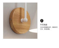 Lámpara De Pared Nórdica En Madera Sólida Luz Creativa De Macarón Moderna Para Dormitorio Y Sala De Estar E27 Sin Bombillas Incluidas - details 8