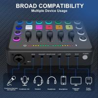 Mezclador De Sonido Profesional 5 Canales F11 Tarjeta De Sonido Para Streaming En Vivo Accesorios Para Podcast Y Juego Adecuado Para Computadora PC - details 9