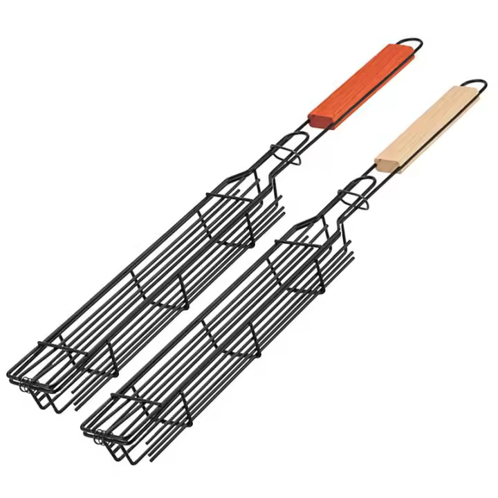 Cesta De Barbacoa Portátil De Acero Inoxidable Y Antideslizante Para Asador Herramientas De Barbecue Para Carne Y Hamburguesas - 1