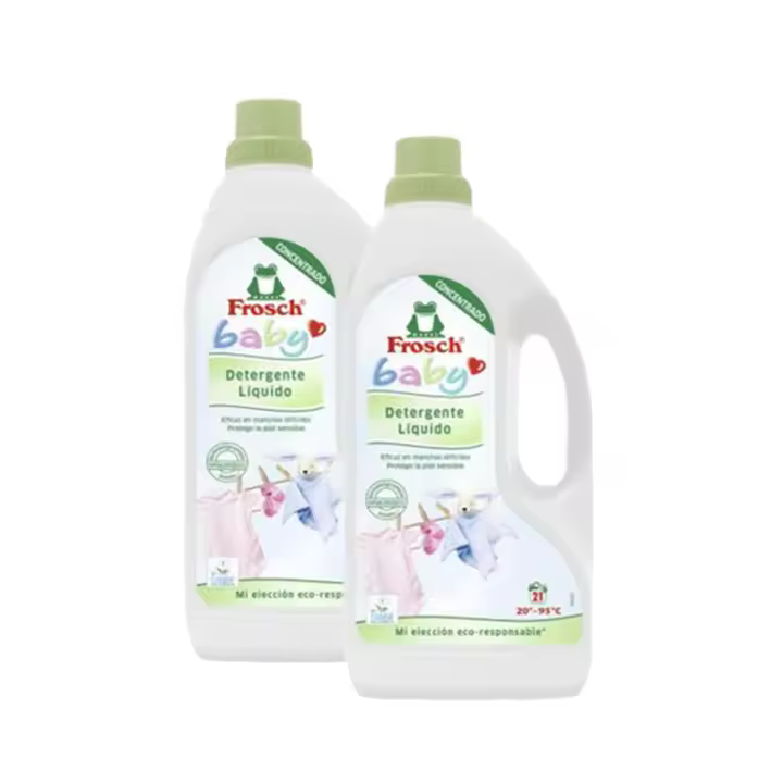 Detergente Líquido Frosch Baby Pack 2 X 1.5 L - Gran Poder de Limpieza - Hipoalergénico - 1