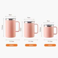 De Café De Acero Inoxidable 304 650ml Con Manija Y Tapa Botella De Agua Aislada Doble Capa Antideslizante Ecológica - details 10