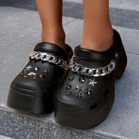 Sandalias De Talón Para Mujer Verano 2025 Con Cadena Y Plataforma Cómodas Para Jardín Y Moda Cierre Pull on Material EVA - details 5