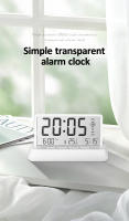 Reloj De Alarma Digital Transparente Con Mostrador De Temperatura Fecha Y Día De La Semana Estilo Moderno Para Oficina Y Hogar 12/24H - details 0