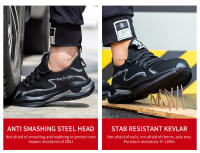 Zapatos de seguridad ligeros para hombre, zapatillas de trabajo transpirables con puntera de acero, antigolpes y ANTIPERFORACIONES - details 3