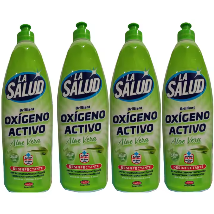 DESINFECTANTE MULTIUSOS SIN LEJIA ACTIVO ALOE VERA LA SALUD PACK4 - 1