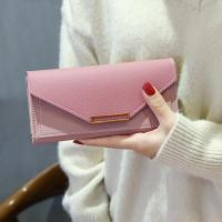 Cartera Larga De PU Para Mujer Con Cierre De Hasp 5 Colores Moda Monedero Bolso Monedero Con Bolsillo Para Teléfono Clutch - details 7