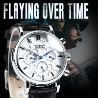 Reloj Mecánico Automático JARAGAR 348 Para Hombre Con Correa De Cuero Lujo Resistente Al Agua Casual Business Reloj Hombre - details 27