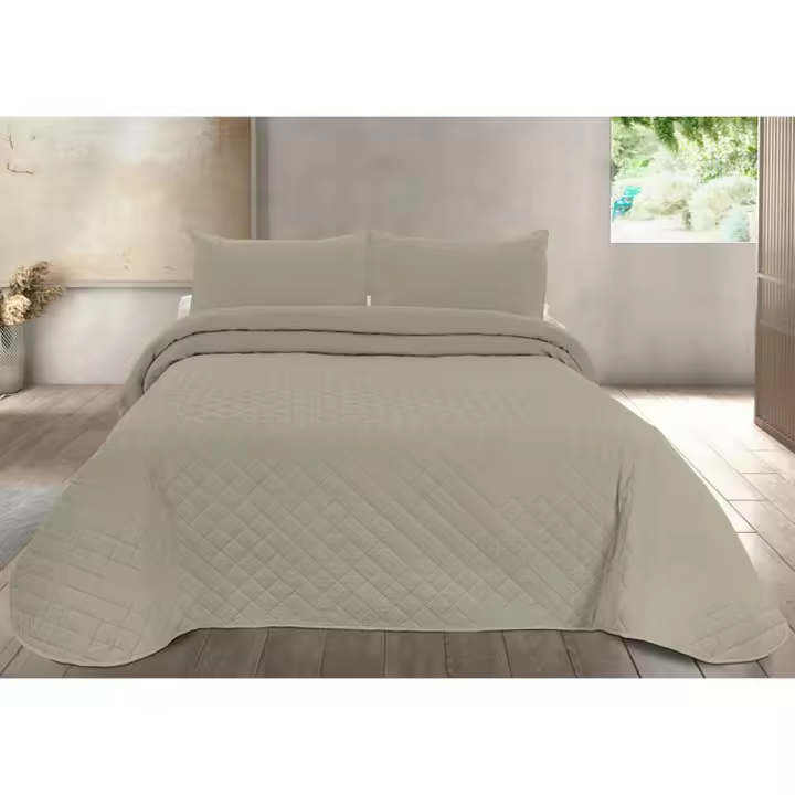 Colcha Pierre Cardin EGNA Beige Cama de 135 - 1