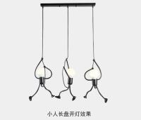 Lámpara Colgante Moderna Little Iron Man Para Sala De Estar Dormitorio Restaurante Café Iluminación Metal E27 Fuente De Alimentación DC - details 7