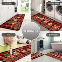 Alfombra De Cocina Navideña Joyful Tapete Antifatiga De Tela Cuadrícula Para Decoración De Fiestas Y Vacaciones Material Poliéster 100% - details 6