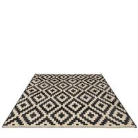 Alfombra grande de exterior de 180 x 270 cm, reversible, tejida de plástico, impermeable, para jardín, caravana, patio, porche, picnic, playa, remolque, barbacoa, negro y gris - details 0