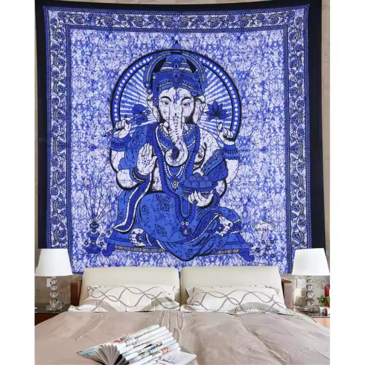 Printex-Tapiz with Estilo de Mandala Indio-220x240 cm- Pareo Manta Picnic,Yoga, Antiarena, Multiusos, Decoracion Cocina, Toalla de Playa - 1