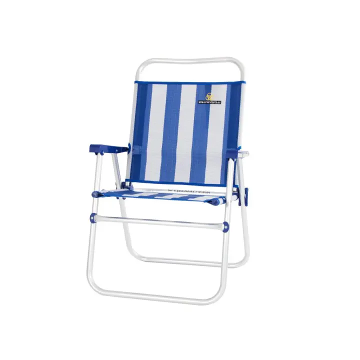 Silla ECO 28082 NEW (Marinera) - Silla de Playa Plegable con reposabrazos. Fija, sin Posiciones - CREVICOSTA QUALITY MARK MARCAS DE CALIDAD - 1