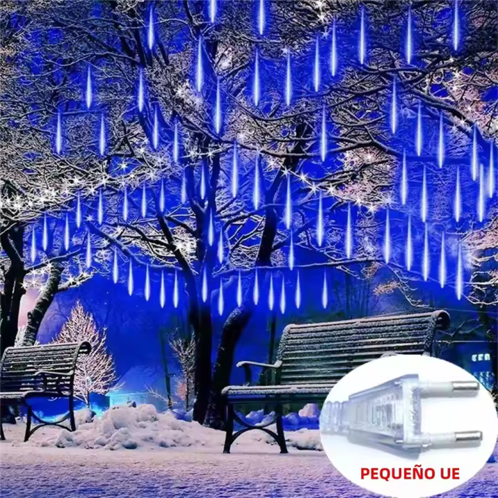Cinturón De Lluvia De Meteoros LED 50cm 8 Tubos Con Enchufe EU Para Iluminación Exterior Jardín Navidad Boda Luz De Calle - 1