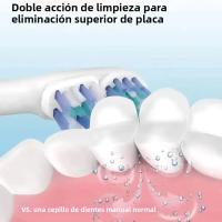 Cabeza De Repuesto Dual Limpieza Para Cepillo De Dientes Eléctrico OralB Compatible Con 100 500 1000 2000 3000 5000 6000 7000 Adultos Pack De 4-24 - details 0