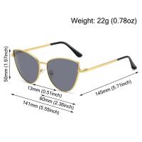 Gafas De Sol Para Mujer Estilo Vintage Con Lentejuelas Marco Metálico Moda Verano Protección UV400 Tamaños Únicos - details 1