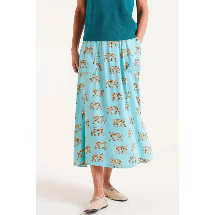Compañia Fantastica Falda Midi Estampado Jaguar - 1