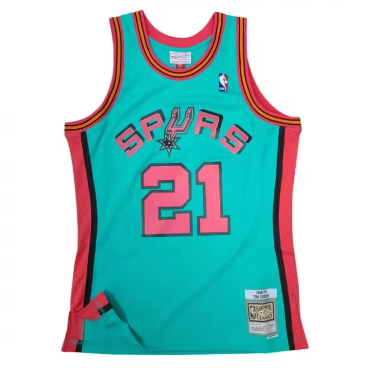 Camiseta Tim Duncan San Antonio Spurs NBA Reload Swingman Verde de Mitchell and Ness. - 1
