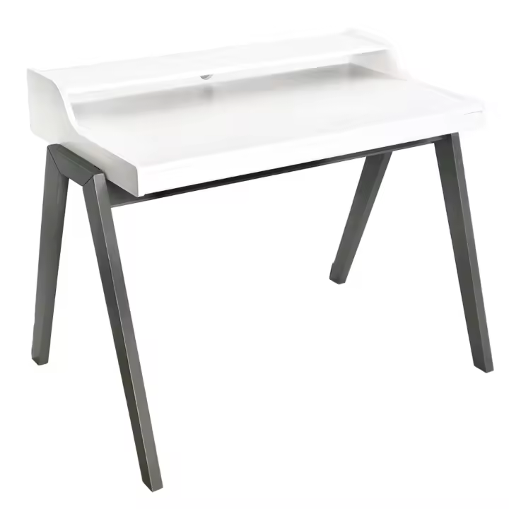 Mesa escritorio 'Nere' color blanco patas grises - 1