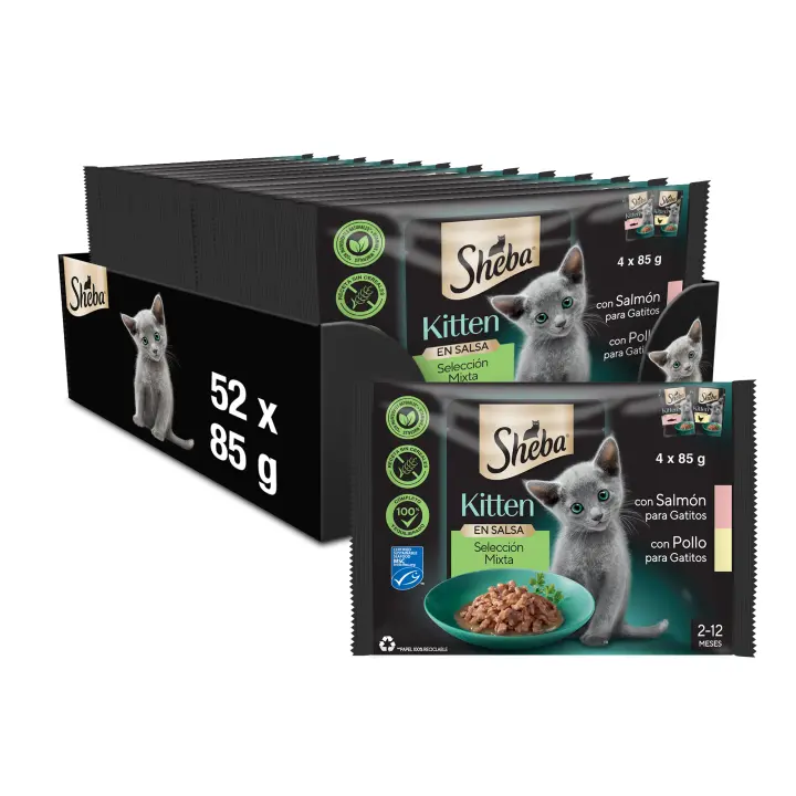 Sheba Kitten Pouch 52 x 85g - 1