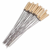 10Pcs Brochetas De Barbacoa De Acero Inoxidable Reutilizables Para Camping Y Picnics Utensilios De BBQ Accesorios De Cocina - details 12