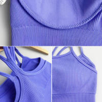 CA Sujetador short Deportivo sin costura para Mujer, ropa interior para Gimnasio, Fitness, ropa de entrenamiento de Dot Con espalda Cruzada, ropa Deportiva para correr, Chaleco de Yoga - details 16