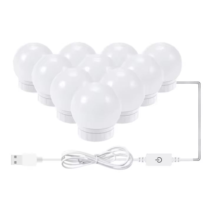 Adecuado para iluminación de tocador de bricolaje, iluminación de tocador, kit de tira de luz LED con atenuación de tres tonos - 1