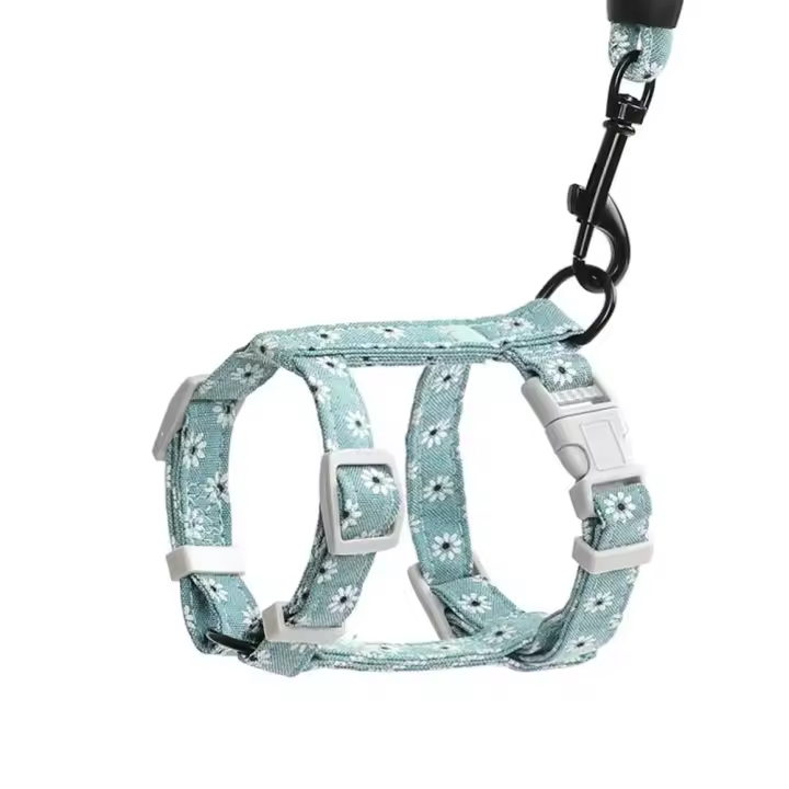 Juego De Arnes Para Gatos Y Perros Con Correa Larga Y Fijación En El Pecho Accesorios Para Mascotas Material De Algodón - 1