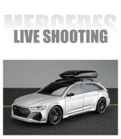 Coche De Juguete Audi RS6 1:24 Con Luz Y Sonido Vehículo De Carreras a Escala Puertas Abreables Regalo Para Niños Coleccionable Metal - details 10