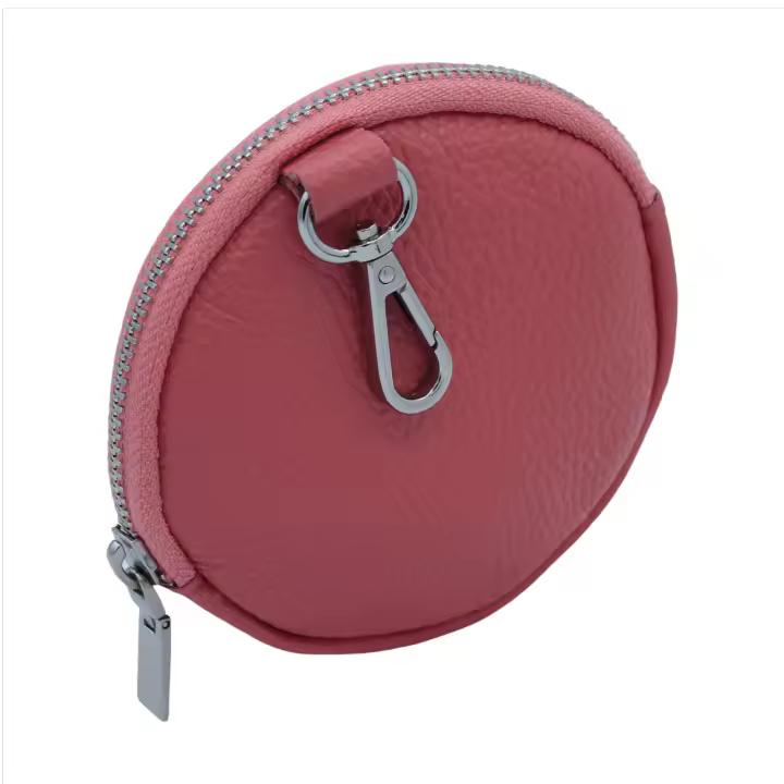 Monero Redondo UNISEX - Monedero de CUERO - Disponible en Múltiples Colores - Monedero con Cremallera – Cómodo y Versátil - 1
