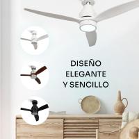 -Ventilador de techo Brizy Bright | 30 W | 6 velocidades | Ultra Silencioso | 3 Aspas 132 diámetro | Función Verano-Invierno | Temporizador | LED | Blanco - details 3