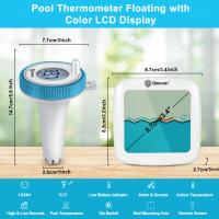 GEEVON Termómetro De Piscina Inalámbrico Flotante Fácil De Leer Con Monitor De Temperatura Y Humedad Interior Estilo De Pie Y Colgante Para El Hogar - details 1