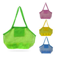 Bolsa De Playa Grande Y Multicolor De Malla Con Agujero De Colgaje Para Almacenamiento Transpirable Y Plegable Para Juguetes Y Sandía - details 1