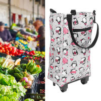 Carro De Compras Plegable Para Mayores Bolsa De Supermercado Portátil Para Exteriores Carro De Alimentos Para La Casa - details 3
