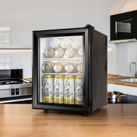 Cassary Mini frigorífico de 35 hasta 98 litros (temperatura de 0-10ºC). Nevera con puerta de cristal de bajo consumo. Mini nevera pequeña para habitación con puerta expositora. Frigoríficos pequeños. - details 3