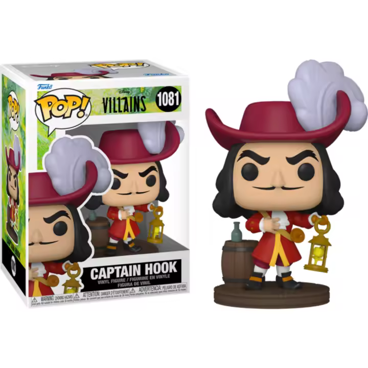 Funko Garfio Hook Peter Pan 1081 Villanos Villains Disney  Pop Vinyl - 1