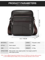 WESTAL-Bolso de hombro de cuero genuino para hombre, bandolera informal, regalo, gran oferta - details 1