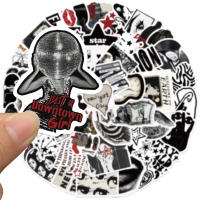 50pcs Pegatinas Retro De Los Años 90 Y 00 En Blanco Y Negro Para Niñas Aesthetic Para Equipaje Laptop Guitarra Teléfono Diario Vinilo Impermeable Y Desmontable - details 3
