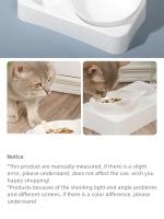 Tazón De Alimentos Para Mascotas Con Inclinación De 15 Grados Para Proteger La Columna Vertebral Del Cuello Dispensador Automático De Agua Tazón Cuadrado De Plástico Para Gatos - details 7