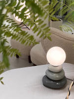Lámpara De Mesa LED De Cerámica En Naranja/Azul/Castaño Para Dormitorio Escritorio Iluminación De Ambiente Luz Nocturna Decoración De Habitación Estilo Moderno - details 8