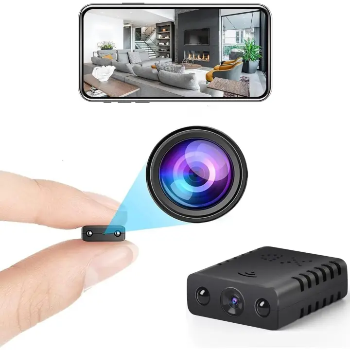 Mini cámara oculta Cámara de seguridad inteligente Cámara WiFi, Cámara de seguridad para el hogar interior, Cámara de seguridad remota HD1080P Detección de movimiento gran angular de 110°, Mini cámara oculta - 1