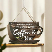 Cartel De Madera Para Café Y Té Decoración Rustica Para Cocina Y Comedor Bar De Café Estilo Americano Adorno Para Pared Del Hogar - details 0