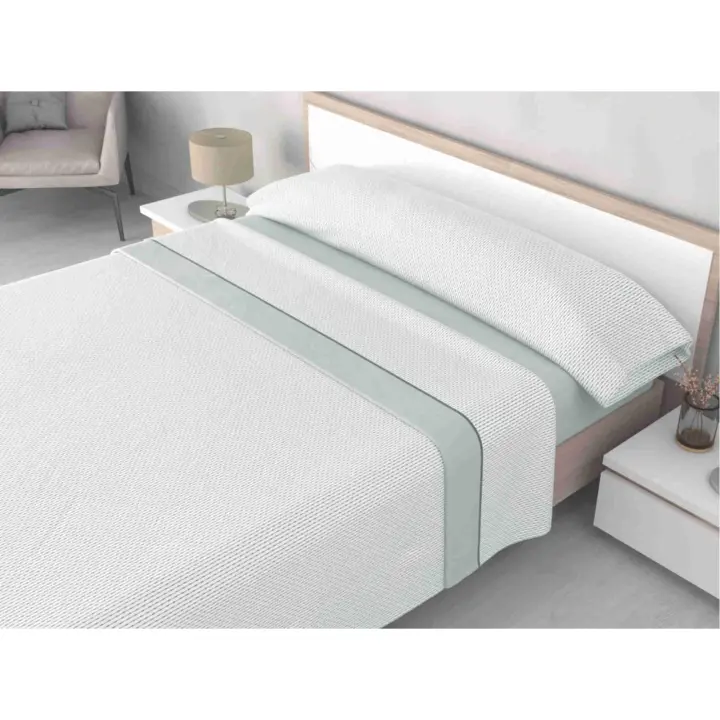 Juego de Sabanas Pirineo Borneo. Tejido Térmico. Juego de Sábanas Térmicas. Ropa de Cama de 3 Piezas 100% Poliéster. Juego de Sábanas Low Cost para Cama de 90, 105, 135 y 150 cm. Ropa de Cama Invierno Color a Escoger - 1
