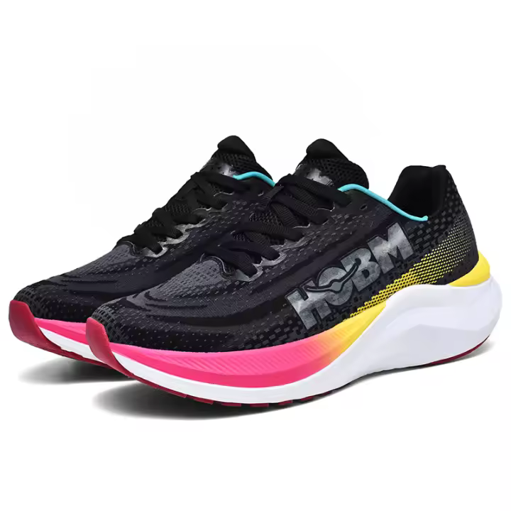 Zapatos De Correr HOBM Para Hombres Tenis Deportivos Ligeros Y Transpirables Absorbing Choque Entrenamiento Deportivo Calzado Negro - 1