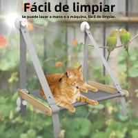 Cama Colgante Para Gato Plegable Con Ventosa En La Ventana Hamaca Aérea Para Mascotas Accesorios Comodidad Asiento De Escalada Para Gatos Y Gatitos - details 4
