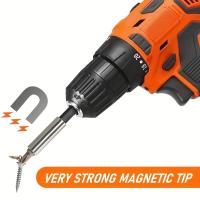 ZEXEF Set De 10 Piezas De Extensión Para Destornillador Magnético 60mm Con Soporte De Punta Y Adaptador De Broca De 1/4 Pulgada Hexagonal Color Plateado - details 4